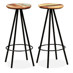 Küchenhocker 2 Einheiten recyceltes Massivholz von vidaXL, Küchenhocker - Ref: Foro24-245445, Preis: 137,27 €, Rabatt: %
