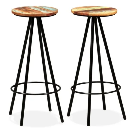 Kitchen stools 2 units recycled solid wood by vidaXL, Kitchen stools - Ref: Foro24-245445, Price: 135,33 €, Discount: %