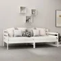 Solid white pine wood sofa bed 90x200 cm by vidaXL, Beds and slatted bases - Ref: Foro24-806936, Price: 118,81 €, Discount: %