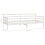 Schlafsofa aus massivem weißem Kiefernholz, 90 x 200 cm von vidaXL, Betten und Lattenroste - Ref: Foro24-806936, Preis: 126,7...