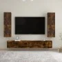 TV-Wandschrank aus geräucherter Eiche, 30,5 x 30 x 110 cm von vidaXL, TV-Möbel - Ref: Foro24-826676, Preis: 49,83 €, Rabatt: %