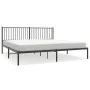 Bed frame with black metal headboard 193x203 cm by vidaXL, Beds and slatted bases - Ref: Foro24-350870, Price: 97,65 €, Disco...