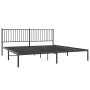 Bed frame with black metal headboard 193x203 cm by vidaXL, Beds and slatted bases - Ref: Foro24-350870, Price: 98,95 €, Disco...