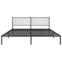 Bed frame with black metal headboard 193x203 cm by vidaXL, Beds and slatted bases - Ref: Foro24-350870, Price: 98,95 €, Disco...