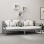 Schlafsofa aus massivem, grauem Kiefernholz, 90 x 200 cm von vidaXL, Betten und Lattenroste - Ref: Foro24-806937, Preis: 119,...