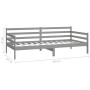 Schlafsofa aus massivem, grauem Kiefernholz, 90 x 200 cm von vidaXL, Betten und Lattenroste - Ref: Foro24-806937, Preis: 119,...