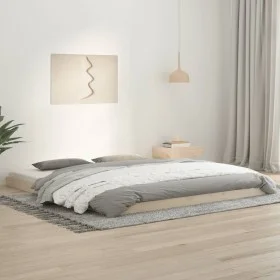 Bettgestell aus massivem Kiefernholz, 180 x 200 cm von vidaXL, Betten und Lattenroste - Ref: Foro24-823429, Preis: 104,19 €, ...