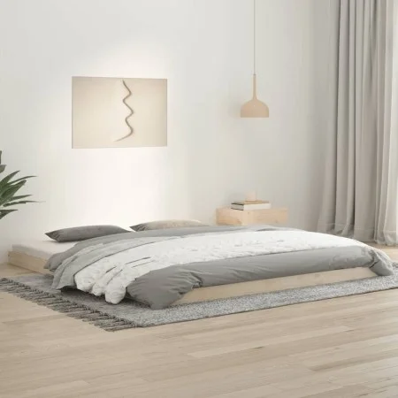 Bettgestell aus massivem Kiefernholz, 180 x 200 cm von vidaXL, Betten und Lattenroste - Ref: Foro24-823429, Preis: 103,79 €, ...
