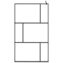 Accessible shower screen with black tempered glass 115x195 cm by vidaXL, Shower walls and screens - Ref: Foro24-149155, Price...