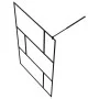 Accessible shower screen with black tempered glass 115x195 cm by vidaXL, Shower walls and screens - Ref: Foro24-149155, Price...