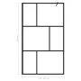 Accessible shower screen with black tempered glass 115x195 cm by vidaXL, Shower walls and screens - Ref: Foro24-149155, Price...