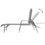 Sun loungers with table 2 units anthracite gray steel by vidaXL, Loungers - Ref: Foro24-42727, Price: 300,89 €, Discount: %