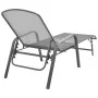 Sun loungers with table 2 units anthracite gray steel by vidaXL, Loungers - Ref: Foro24-42727, Price: 300,89 €, Discount: %