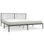 Bed frame with black metal headboard 200x200 cm by vidaXL, Beds and slatted bases - Ref: Foro24-350871, Price: 112,87 €, Disc...