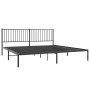 Bed frame with black metal headboard 200x200 cm by vidaXL, Beds and slatted bases - Ref: Foro24-350871, Price: 112,87 €, Disc...