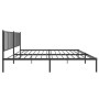 Bed frame with black metal headboard 200x200 cm by vidaXL, Beds and slatted bases - Ref: Foro24-350871, Price: 112,87 €, Disc...