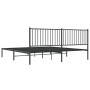 Bed frame with black metal headboard 200x200 cm by vidaXL, Beds and slatted bases - Ref: Foro24-350871, Price: 112,87 €, Disc...