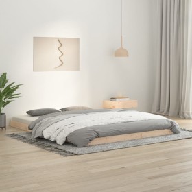 Bettgestell aus massivem Kiefernholz, 150 x 200 cm von vidaXL, Betten und Lattenroste - Ref: Foro24-823439, Preis: 97,91 €, R...