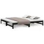 Sofá cama extraíble madera maciza de pino negro 2x(100x200) cm de vidaXL, Camas y somieres - Ref: Foro24-823403, Precio: 176,...