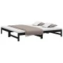 Sofá cama extraíble madera maciza de pino negro 2x(100x200) cm de vidaXL, Camas y somieres - Ref: Foro24-823403, Precio: 176,...