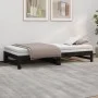 Sofá cama extraíble madera maciza de pino negro 2x(100x200) cm de vidaXL, Camas y somieres - Ref: Foro24-823403, Precio: 176,...