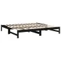 Sofá cama extraíble madera maciza de pino negro 2x(100x200) cm de vidaXL, Camas y somieres - Ref: Foro24-823403, Precio: 176,...