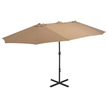 Garden umbrella with aluminum pole 460x270 cm in taupe gray. by vidaXL, Umbrellas - Ref: Foro24-44870, Price: 165,66 €, Disco...