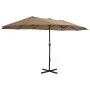 Garden umbrella with aluminum pole 460x270 cm in taupe gray. by vidaXL, Umbrellas - Ref: Foro24-44870, Price: 165,66 €, Disco...