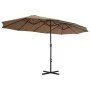 Garden umbrella with aluminum pole 460x270 cm in taupe gray. by vidaXL, Umbrellas - Ref: Foro24-44870, Price: 165,66 €, Disco...
