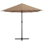 Garden umbrella with aluminum pole 460x270 cm in taupe gray. by vidaXL, Umbrellas - Ref: Foro24-44870, Price: 150,15 €, Disco...