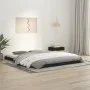 Estructura de cama de madera maciza pino negra 150x200 cm de vidaXL, Camas y somieres - Ref: Foro24-823443, Precio: 124,13 €,...