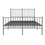 Bed frame with headboard and footboard black metal 120x190 cm by vidaXL, Beds and slatted bases - Ref: Foro24-350879, Price: ...