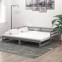 Removable sofa bed solid gray pine wood 2x(90x200) cm by vidaXL, Beds and slatted bases - Ref: Foro24-806952, Price: 182,70 €...