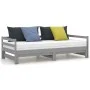 Sofá cama extraíble madera maciza de pino gris 2x(90x200) cm de vidaXL, Camas y somieres - Ref: Foro24-806952, Precio: 179,29...