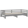 Removable sofa bed solid gray pine wood 2x(90x200) cm by vidaXL, Beds and slatted bases - Ref: Foro24-806952, Price: 182,70 €...