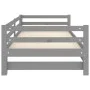 Sofá cama extraíble madera maciza de pino gris 2x(90x200) cm de vidaXL, Camas y somieres - Ref: Foro24-806952, Precio: 179,29...