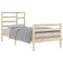 Estructura de cama madera maciza 90x200 cm de vidaXL, Camas y somieres - Ref: Foro24-3105845, Precio: 93,62 €, Descuento: %