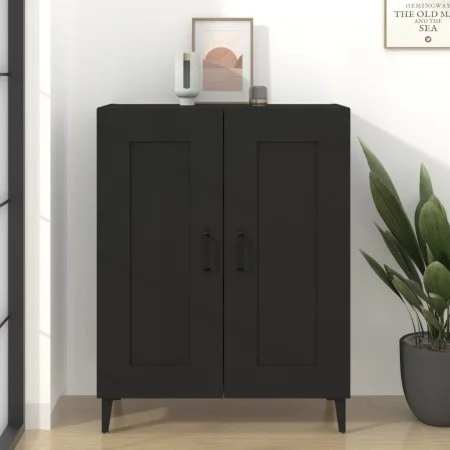 Schwarzes Sperrholz-Sideboard 69,5 x 34 x 90 cm von vidaXL, Sideboards - Ref: Foro24-812142, Preis: 75,73 €, Rabatt: %