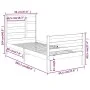 Estructura de cama madera maciza 90x200 cm de vidaXL, Camas y somieres - Ref: Foro24-3105845, Precio: 93,62 €, Descuento: %