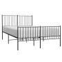 Estructura de cama cabecero y estribo metal negro 135x190 cm de vidaXL, Camas y somieres - Ref: Foro24-350881, Precio: 86,26 ...