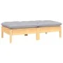 2-seater garden sofa with solid gray pine wood cushions by vidaXL, Modular outdoor sofas - Ref: Foro24-806657, Price: 122,75 ...