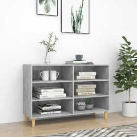 Betongraues Sperrholz-Sideboard 103,5 x 35 x 70 cm von vidaXL, Sideboards - Ref: Foro24-806035, Preis: 64,80 €, Rabatt: %