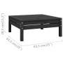 Massiver Gartenhocker aus schwarzem Kiefernholz von vidaXL, Gartensets - Ref: Foro24-806581, Preis: 53,53 €, Rabatt: %