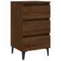 Nachttisch mit eichenbraunen Metallbeinen 40x35x69 cm von vidaXL, Nachttische - Ref: Foro24-813144, Preis: 58,25 €, Rabatt: %