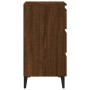 Nachttisch mit eichenbraunen Metallbeinen 40x35x69 cm von vidaXL, Nachttische - Ref: Foro24-813144, Preis: 58,25 €, Rabatt: %