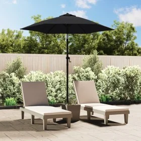 Schwarzer Aluminium-Sonnenschirm 200x224 cm von vidaXL, Sonnenschirme - Ref: Foro24-47210, Preis: 49,94 €, Rabatt: %