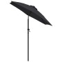 Sombrilla de aluminio negro 200x224 cm de vidaXL, Sombrillas - Ref: Foro24-47210, Precio: 50,46 €, Descuento: %