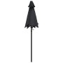 Sombrilla de aluminio negro 200x224 cm de vidaXL, Sombrillas - Ref: Foro24-47210, Precio: 50,46 €, Descuento: %