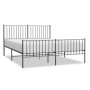 Estructura de cama cabecero y estribo metal negro 150x200 cm de vidaXL, Camas y somieres - Ref: Foro24-350884, Precio: 104,87...