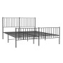 Estructura de cama cabecero y estribo metal negro 150x200 cm de vidaXL, Camas y somieres - Ref: Foro24-350884, Precio: 104,87...